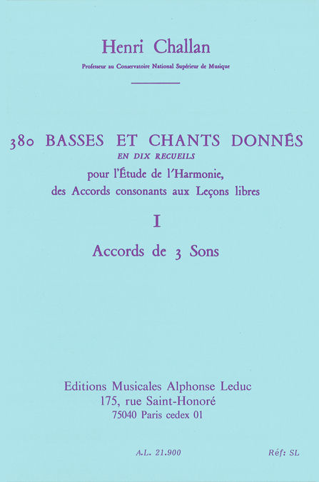 380 Basses et Chants Donn&eacute;s I - Accord des 3 Sons - Textes