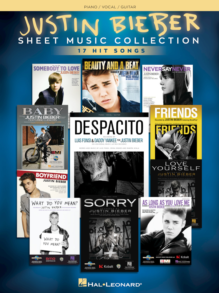 Justin Bieber - Sheet Music Collection - 15 Hit Songs