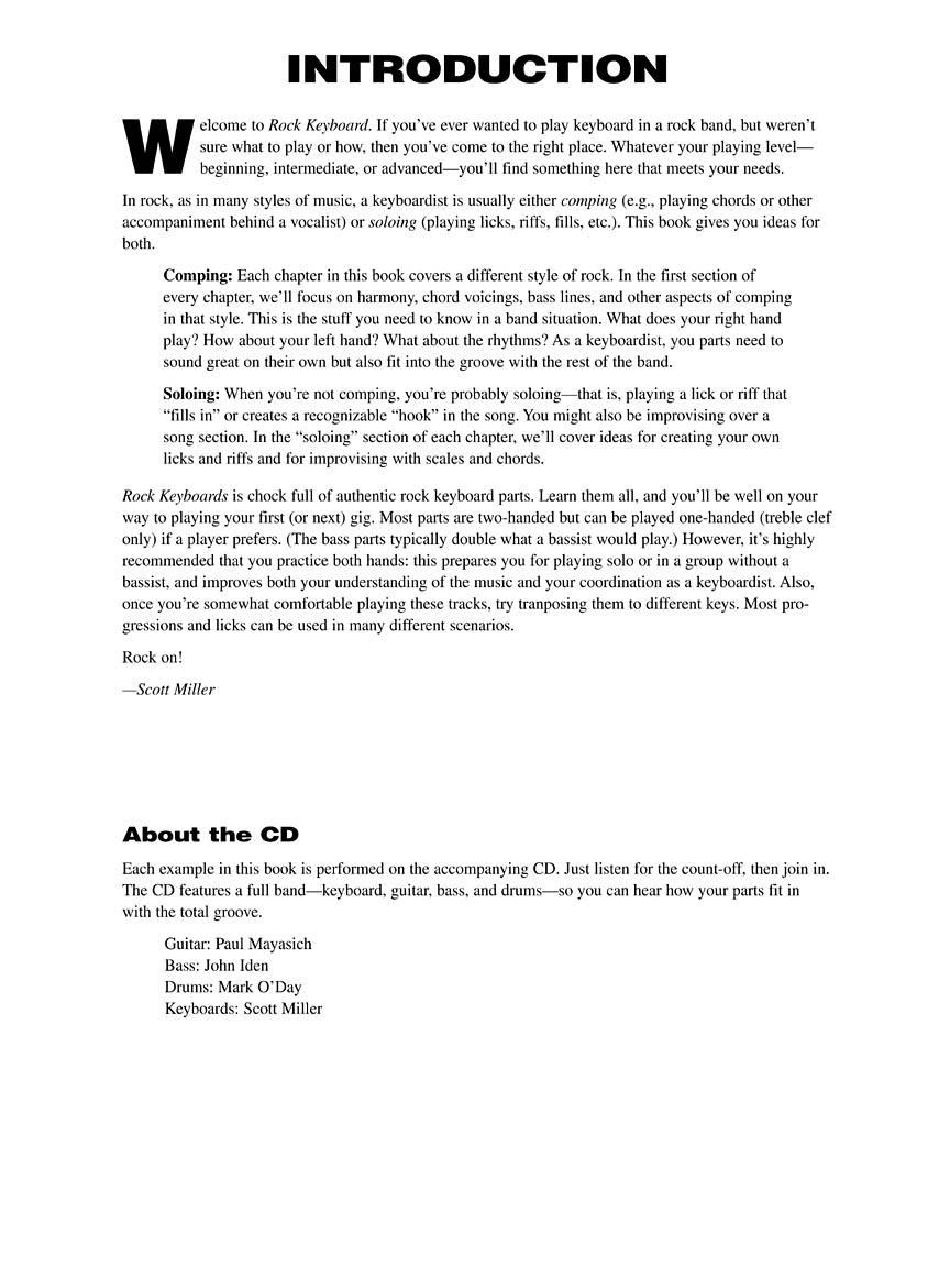 Rock Keyboard - The Complete Guide with CD!