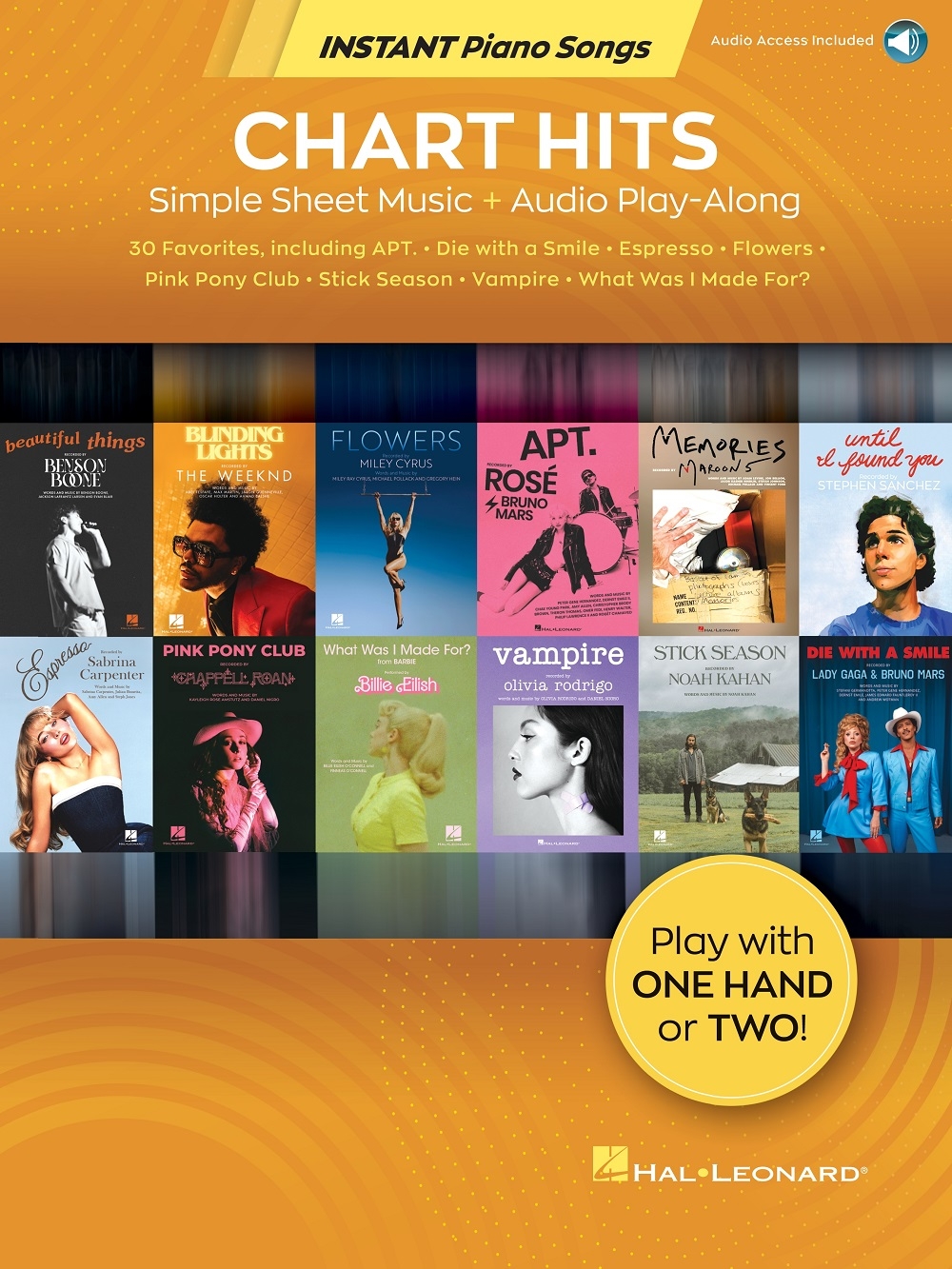 Chart Hits - Instant Piano Songs - Simple Sheet Music + Audio Play-Along