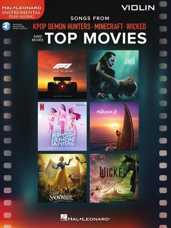 Songs from KPop Demon Hunters, Minecraft, Wicked - and More Top Movies. Violin Play-Along Book with Online Audio