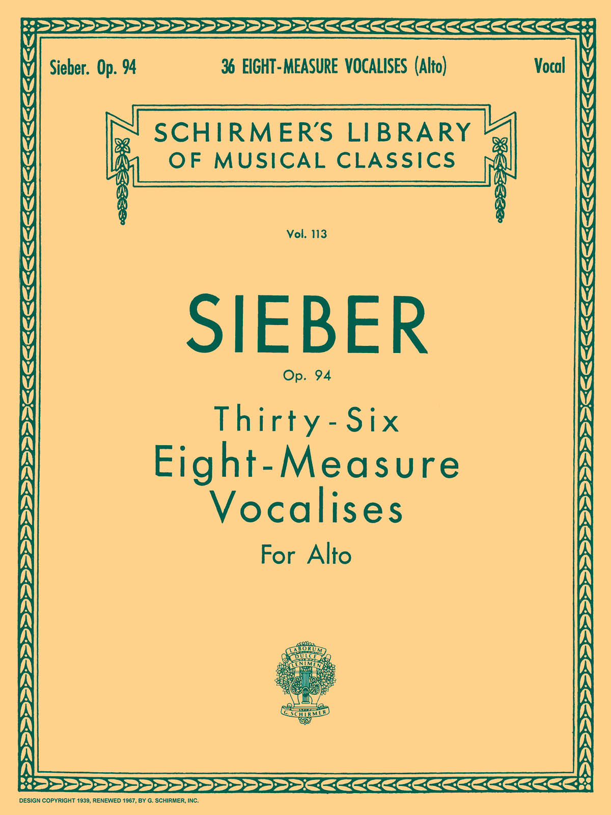 36 Eight-Measure Vocalises, Op. 94