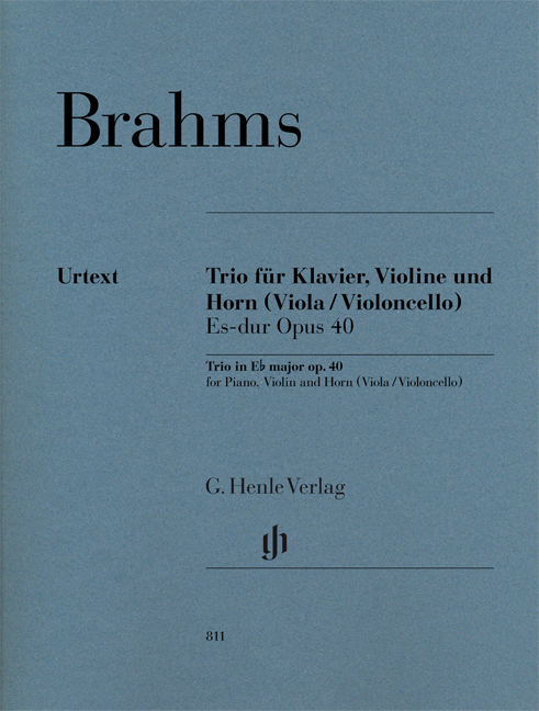 Horn Trio E Flat Major Op. 40 (Score/Parts) - for Piano, Violin and Horn (Viola / Violoncello)