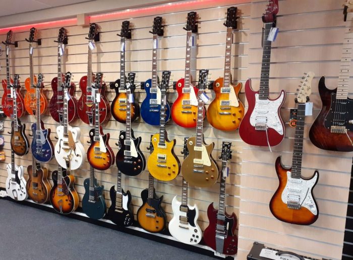 Wall of guitars