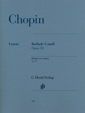 Ballade In F minor Op.52 - Henle Urtext Edition - Frédéric Chopin